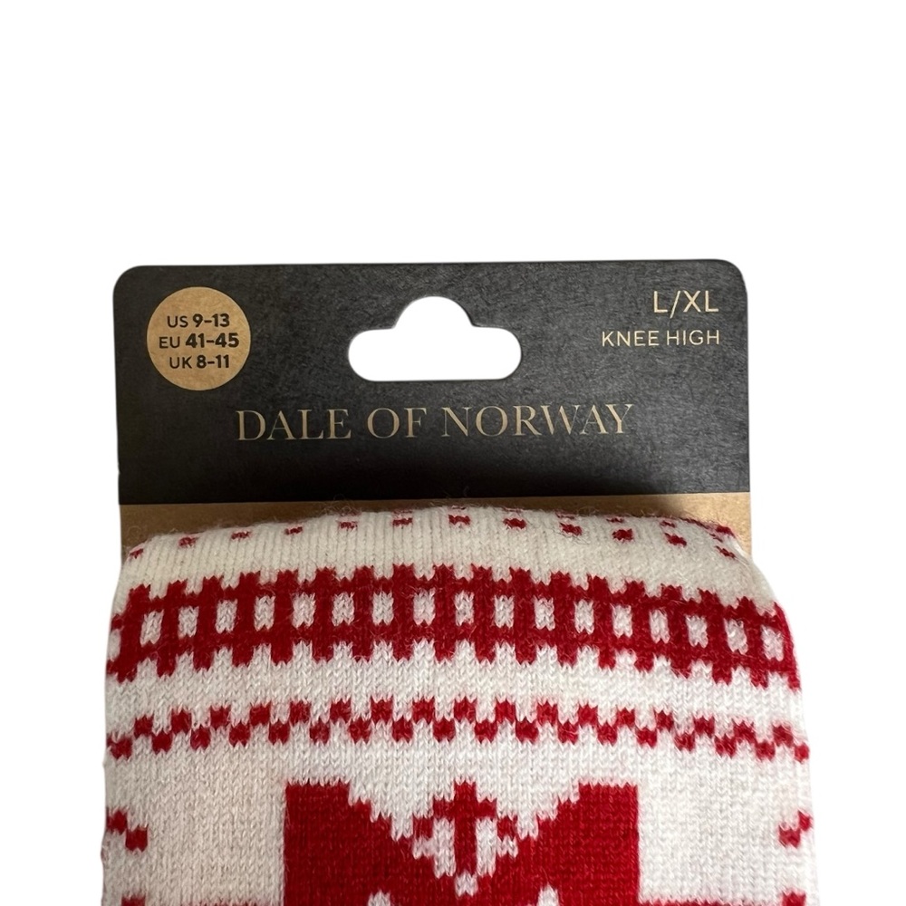 Dale of Norway NEW Nordic Red Unisex Merino Wool History Knee Socks L/XL - Picture 2 of 8